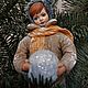  Леплю Снеговика - ватная елочная игрушка. Елочные игрушки. ЕЛЕНА ШВЕДОВА РОДОМ ИЗ ДЕТСТВА. Ярмарка Мастеров.  Фото №5