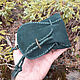 A pouch made of soft emerald-colored leather. Pouch. Kooht. Online shopping on My Livemaster.  Фото №2