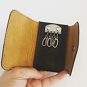 Сумки и аксессуары handmade. Livemaster - original item Genuine leather key holder with card slot. Handmade.