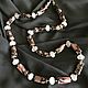 'Vie en rose' rhodonite and rose quartz beads, Necklace, Moscow,  Фото №1