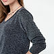 Knitted jumper with lurex loose style black silver. Jumpers. mozaika-rus. My Livemaster. Фото №5