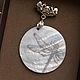 Pendant painted on mother of pearl Silver dragonfly. Pendant. iloverussia. Online shopping on My Livemaster.  Фото №2