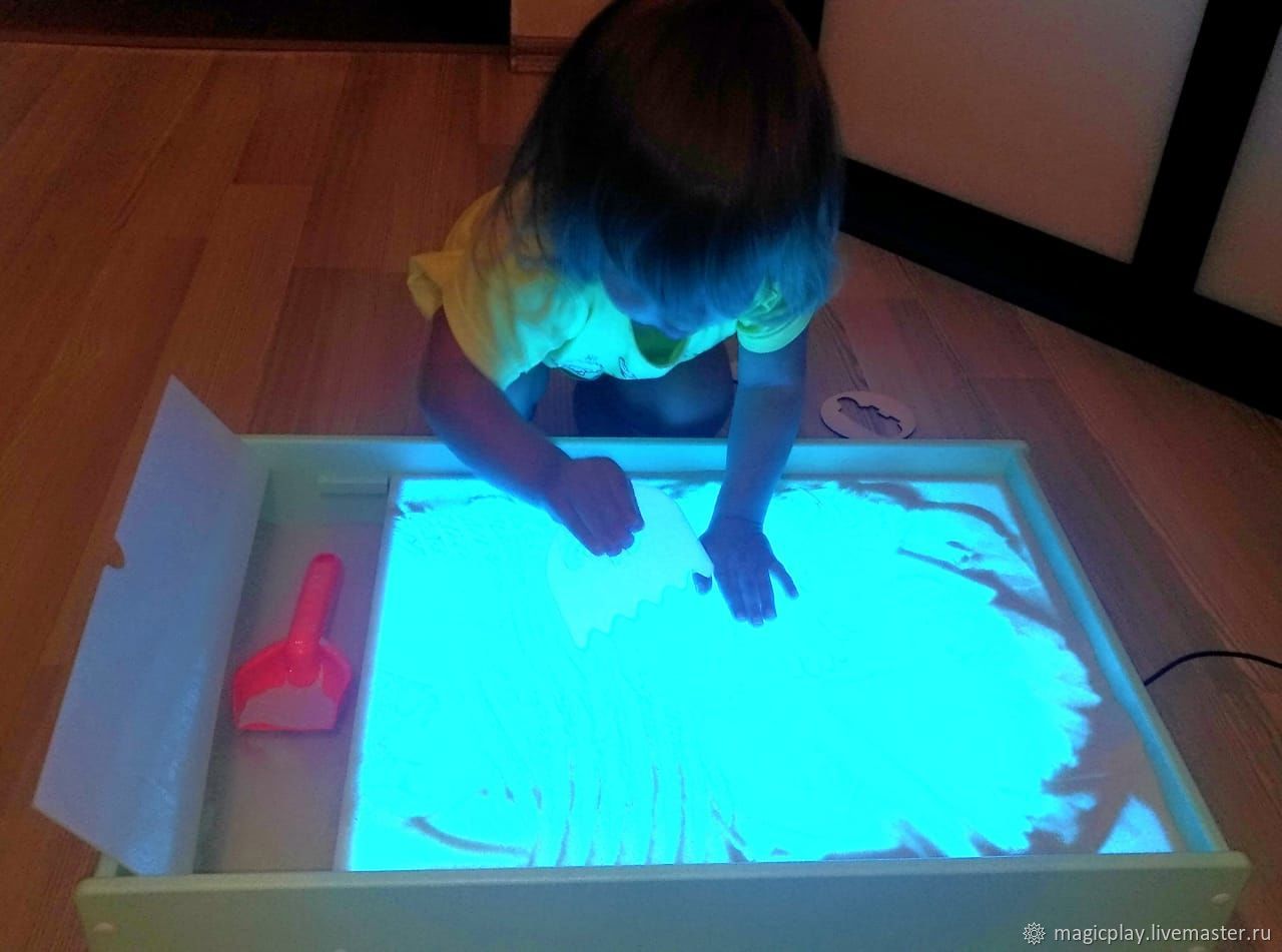 Стол световой для рисования песком с цветной подсветкой 60*80