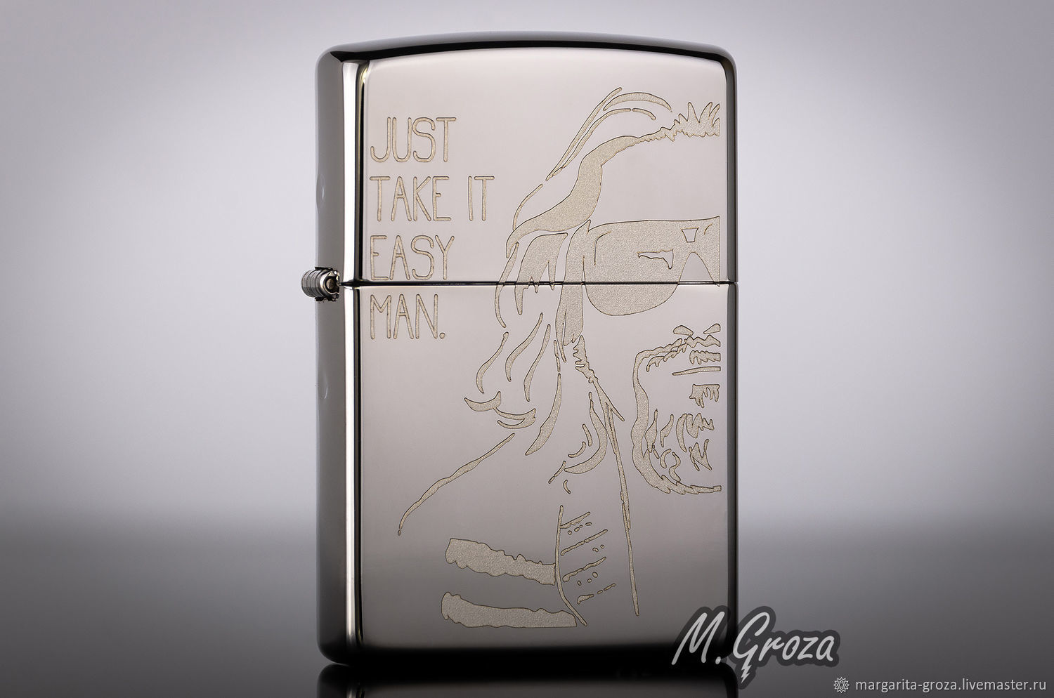 Зажигалка Zippo 150 с гравировкой Just take it easy man в интернет-магазине  Ярмарка Мастеров по цене 5999 ₽ – T8334RU | Зажигалки, Москва - доставка по  России