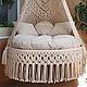 Подвесное кресло. Качели садовые. Оксана Макраме узелочки (macrame-uzelochki). Ярмарка Мастеров.  Фото №15
