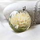 Transparent ball is made of epoxy resin with flower gomphrena. Pendant ball, Pendant, Samara,  Фото №1