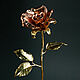 Кованая роза из меди и латуни №1. Медная Свадьба, подарок, Цветы, Москва,  Фото №1