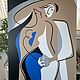 Картина интерьерная «Влюбленная пара». Картины. Интерьерные картины ART.BLUMEN. Ярмарка Мастеров.  Фото №5