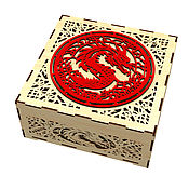 Подарки к праздникам handmade. Livemaster - original item The box is carved with a dragon. Handmade.