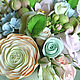 Mini bouquet in pastel colors. Flowers from polymer clay. Composition. Olga-art-flower. Online shopping on My Livemaster.  Фото №2