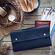 Sequoia Big Blue Leather Travel Wallet, Purse, St. Petersburg,  Фото №1