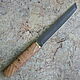Knife 'Samurai' Tanto h12mf birch bark nut. Knives. Artesaos e Fortuna. My Livemaster. Фото №5