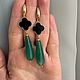 Серьги с агатом и клевером. Серьги классические. Katerina Moroz accessories for you (katerinamoroz). Ярмарка Мастеров.  Фото №4