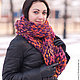 Scarf is very large, warm red-purple. Scarves. Tany my-sharf. Online shopping on My Livemaster.  Фото №2