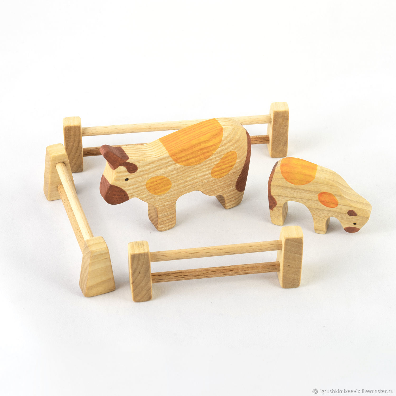 Деревянные игрушки животных