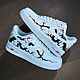 Кроссовки белые,кастом кроссовок Nike Air Force,унисекс,ручная роспись. Кроссовки. Olgavolgoart. Роспись одежды и обуви. Кастом. Ярмарка Мастеров.  Фото №4