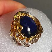 Украшения handmade. Livemaster - original item Sandra ring with natural sapphire. Handmade.