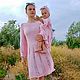 Розовые платья для мамы и дочки family look. Платья. Просто связано руками. Ярмарка Мастеров.  Фото №7