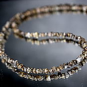 Работы для детей, handmade. Livemaster - original item Diamonds. Silver 925pr. Natural Diamond Crumb Beads. Handmade.