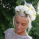 Свадебный ободок с цветами "Deri", Диадема для невесты, Санкт-Петербург,  Фото №1