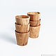 Set of wooden textured elm glasses (6 pcs) R17. Shot Glasses. ART OF SIBERIA. Online shopping on My Livemaster.  Фото №2