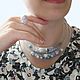 Колье -бусины в сетке в стиле Ольги Свибловой и Мурано. Колье. KSeniora jewelry. Ярмарка Мастеров.  Фото №5