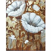 Картины и панно handmade. Livemaster - original item Painting White Flowers! potal, acrylic, 50*40 cm.. Handmade.