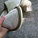 Order Home Slippers made of hemp ' Caring'. esterella. Livemaster. . Slippers Фото №3