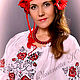 dresses: Tunic dress in the Ukrainian style 'Rose'. Dresses. Славяночка-вышиваночка (oksanetta). My Livemaster. Фото №4