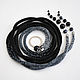 Thin belt rope made of beads with agate and river pearls black. Belt. gershman. Online shopping on My Livemaster.  Фото №2