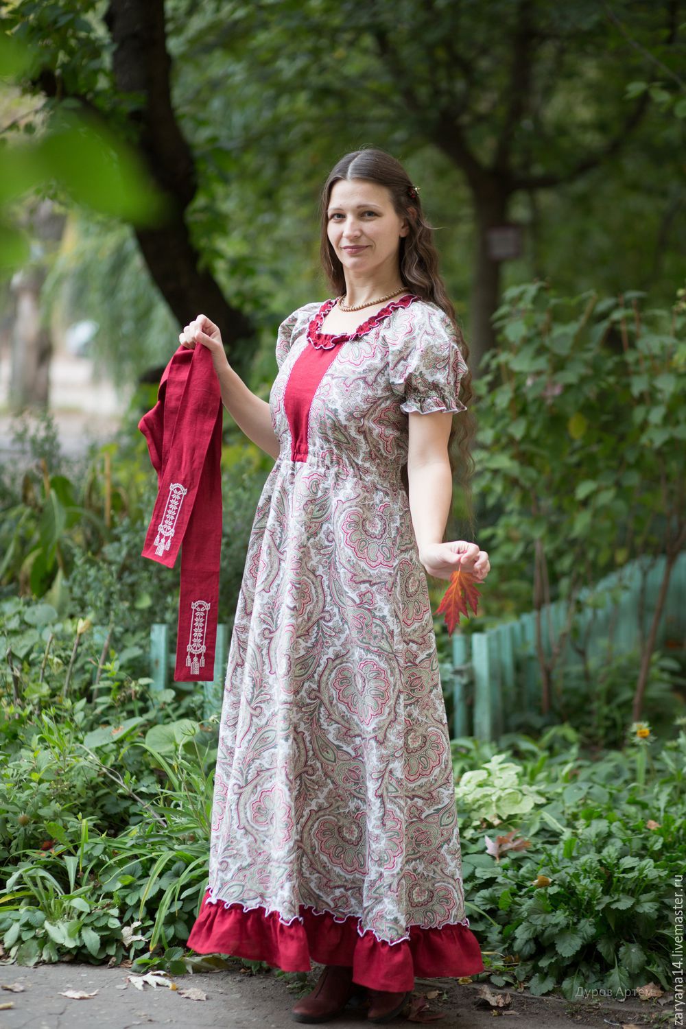 Современное платье в русском стиле фото