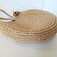 Order  Round jute bag with keychain. Lace knitting workshop. Lidiya.. Livemaster. . Crossbody bag Фото №3