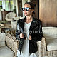 Женская куртка из кожи крокодила косуха черного цвета, Куртки, Москва,  Фото №1
