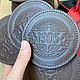 Бирдекель из кожи/ костер с логотипом / подстаканники ОПТОМ. Настольные органайзеры. Remeslo Brand. Ярмарка Мастеров.  Фото №6