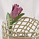 Ваза `Тюльпан`. Плетеная керамика и керамические цветы Елены Зайченко