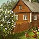 Заказать Картина деревенский пейзаж, холст, масло, 30х40 см. Белая сирень. 'Живая палитра' Ольги Тикуновой. Ярмарка Мастеров. . Картины Фото №3