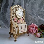 Канцелярские товары handmade. Livemaster - original item Calendar with clock 