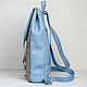 Leather backpack 'Moscow' blue gray snake. Backpacks. uva. Online shopping on My Livemaster.  Фото №2