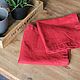 Red LINEN NAPKIN - A NAPKIN MADE OF PURE LINEN, Tablecloths and napkins, Moscow,  Фото №1