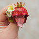 Toothy strawberry. Brooches. Romanycheva Natalia. Online shopping on My Livemaster.  Фото №2