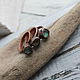 Набор из 3 штук медных колец с морскими стеклами. Набор колец. NadyaBriJewelry. Ярмарка Мастеров.  Фото №5