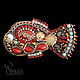 Large brooch 'Fish of St. Peter' red. Brooches. Simkha - Jewelry For Joy. Online shopping on My Livemaster.  Фото №2
