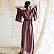 Японское кимоно с вышивкой, натуральный шелк, ручная работа. Платья. Винтажные кимоно из Японии. Ярмарка Мастеров.  Фото №6