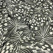 Материалы для творчества handmade. Livemaster - original item Fabric: Silk matte chiffon Marina Rinaldi black and white. Handmade.