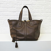 Сумки и аксессуары handmade. Livemaster - original item Tote bag (Tote bag) made of genuine leather. Handmade.
