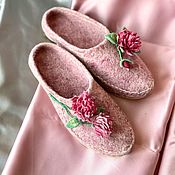 Тапочки женские войлочные розовые 38, 39 размер: Лаванда