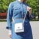  Handbag women's white leather Ninel Mod. C76p-741. Crossbody bag. Natalia Kalinovskaya. My Livemaster. Фото №5