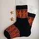 RussianSocks Черные вязаные носки подарок мужчине на 23 февраля, Носки, Москва,  Фото №1