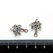 Материалы для творчества handmade. Livemaster - original item Maple leaf pendant for silver, metal, accessories for bijou. Handmade.