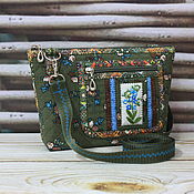Patchwork wallet, Blue, patchwork, purse, Textile